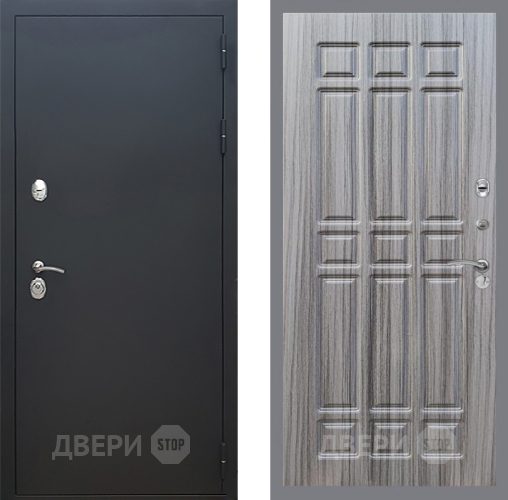 Входная металлическая Дверь Рекс (REX) 5 Черный Муар FL-33 Сандал грей в Подольск