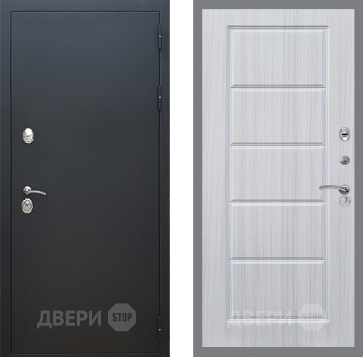 Входная металлическая Дверь Рекс (REX) 5 Черный Муар FL-39 Сандал белый в Подольск