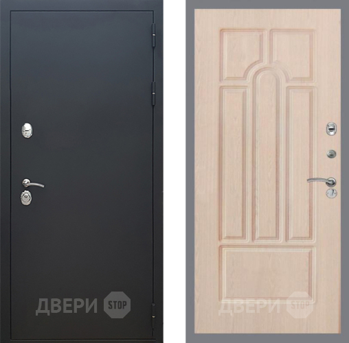 Входная металлическая Дверь Рекс (REX) 5 Черный Муар FL-58 Беленый дуб в Подольск