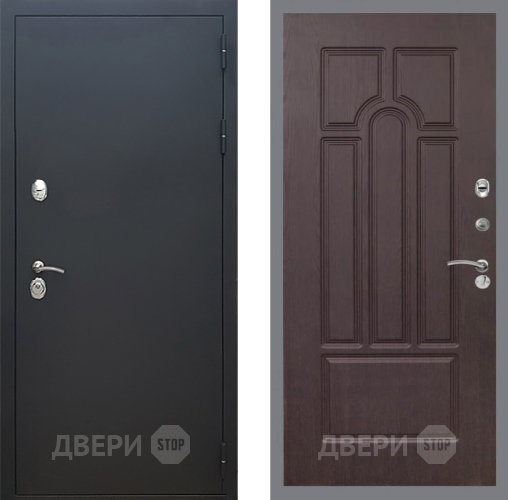 Входная металлическая Дверь Рекс (REX) 5 Черный Муар FL-58 Венге в Подольск