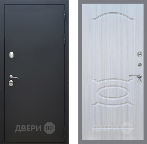 Входная металлическая Дверь Рекс (REX) 5 Черный Муар FL-128 Сандал белый в Подольск
