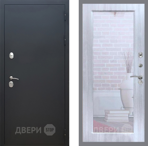 Дверь Рекс (REX) 5 Черный Муар Зеркало Пастораль Сандал белый в Подольск