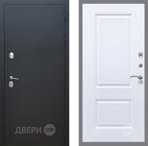 Входная металлическая Дверь Рекс (REX) 5 Черный Муар Смальта Силк Сноу в Подольск