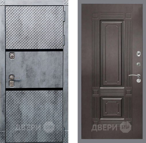 Входная металлическая Дверь Рекс (REX) 15 Бетон Темный FL-2 Венге в Подольск