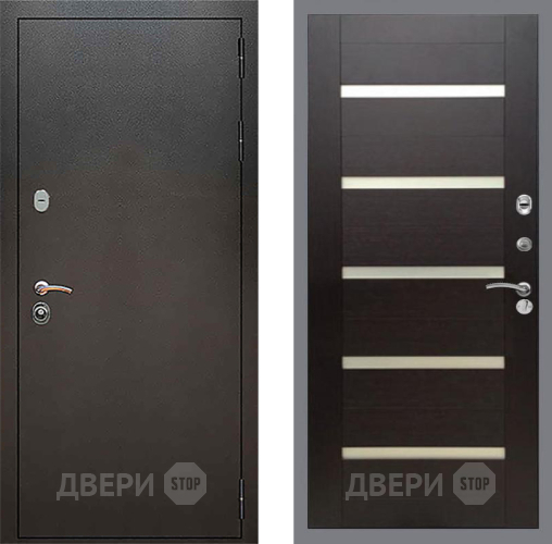 Входная металлическая Дверь Рекс (REX) 5 Серебро Антик СБ-14 стекло белое венге поперечный в Подольск