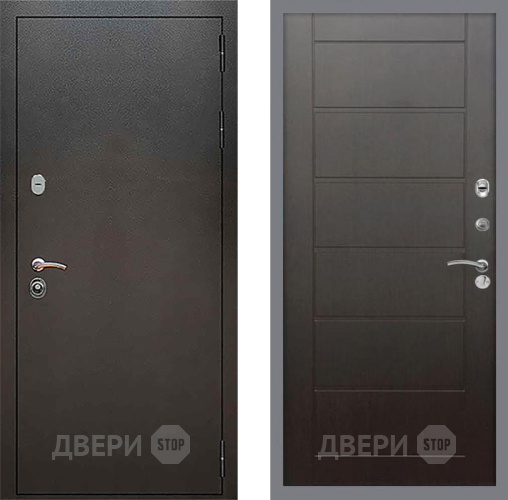 Входная металлическая Дверь Рекс (REX) 5 Серебро Антик Сити Венге в Подольск