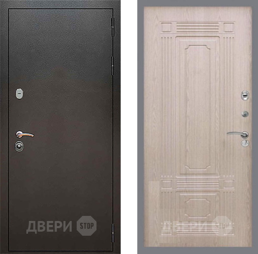 Входная металлическая Дверь Рекс (REX) 5 Серебро Антик FL-2 Беленый дуб в Подольск