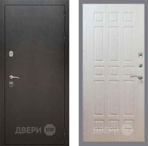 Входная металлическая Дверь Рекс (REX) 5 Серебро Антик FL-33 Беленый дуб в Подольск