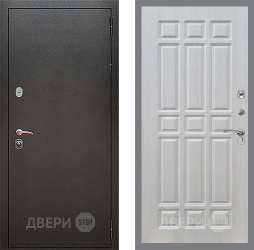 Входная металлическая Дверь Рекс (REX) 5 Серебро Антик FL-33 Лиственница беж в Подольск