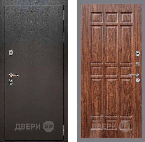 Входная металлическая Дверь Рекс (REX) 5 Серебро Антик FL-33 орех тисненый в Подольск