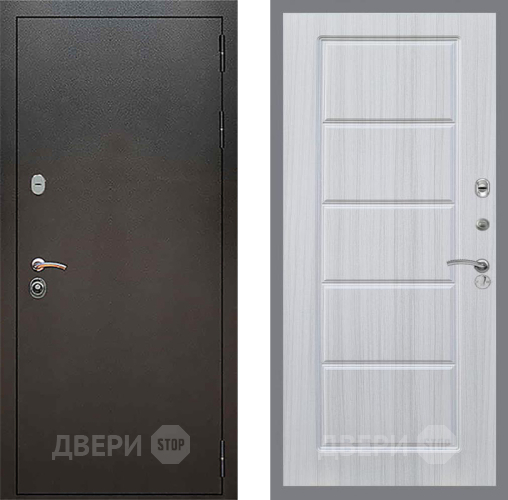 Входная металлическая Дверь Рекс (REX) 5 Серебро Антик FL-39 Сандал белый в Подольск