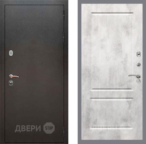 Дверь Рекс (REX) 5 Серебро Антик FL-117 Бетон светлый в Подольск