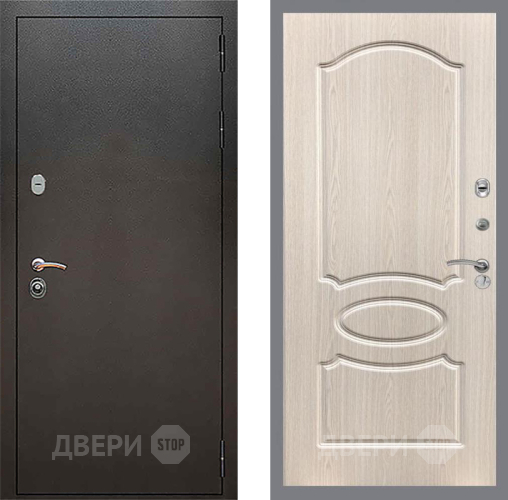 Входная металлическая Дверь Рекс (REX) 5 Серебро Антик FL-128 Беленый дуб в Подольск