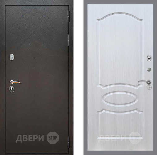 Входная металлическая Дверь Рекс (REX) 5 Серебро Антик FL-128 Лиственница беж в Подольск