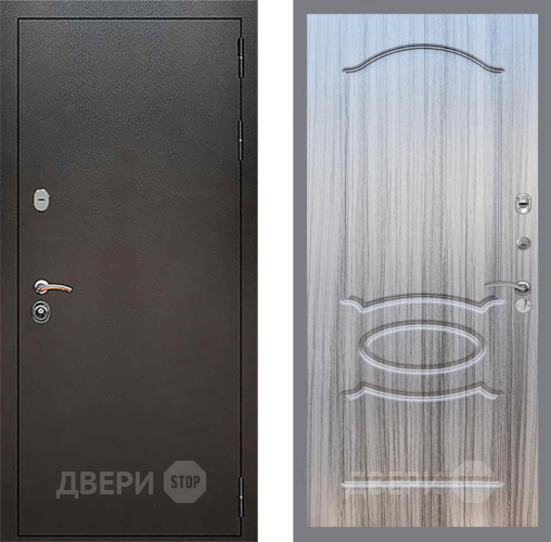 Входная металлическая Дверь Рекс (REX) 5 Серебро Антик FL-128 Сандал грей в Подольск