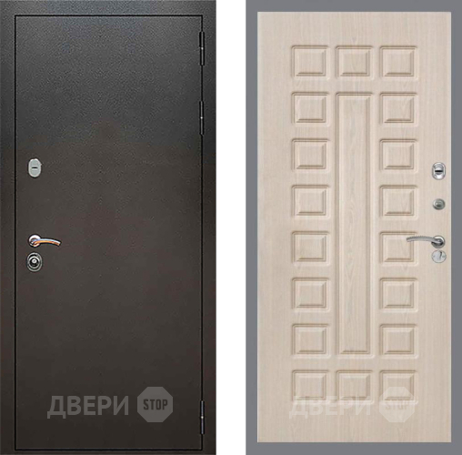 Входная металлическая Дверь Рекс (REX) 5 Серебро Антик FL-183 Беленый дуб в Подольск