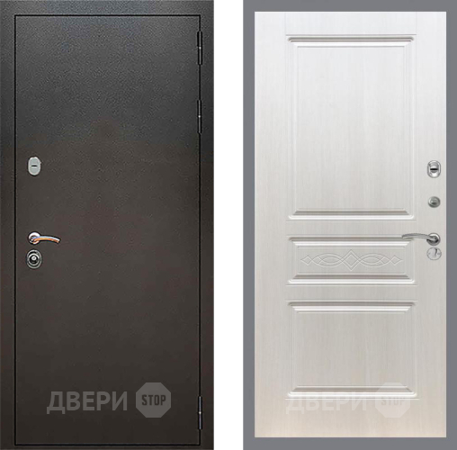 Входная металлическая Дверь Рекс (REX) 5 Серебро Антик FL-243 Лиственница беж в Подольск