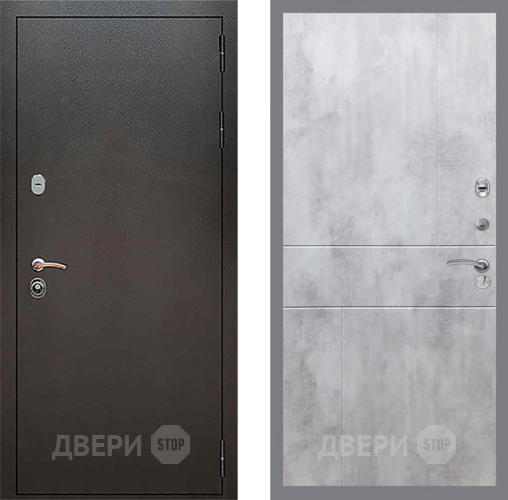 Дверь Рекс (REX) 5 Серебро Антик FL-290 Бетон светлый в Подольск