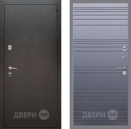 Входная металлическая Дверь Рекс (REX) 5 Серебро Антик Line Силк титан в Подольск