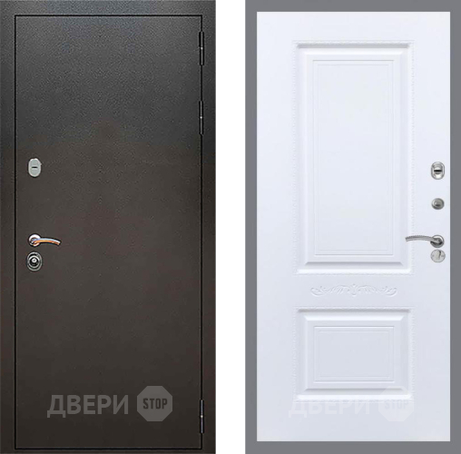 Входная металлическая Дверь Рекс (REX) 5 Серебро Антик Смальта Силк Сноу в Подольск