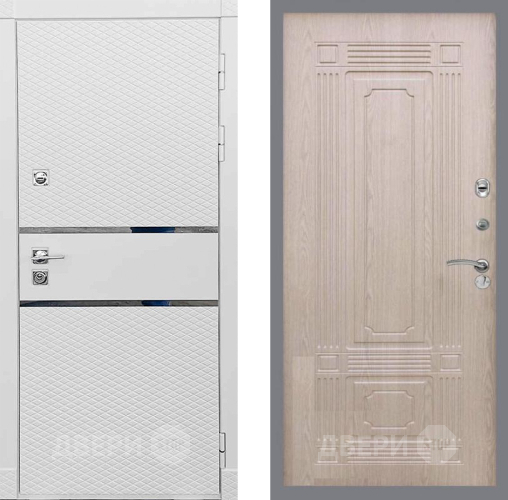 Входная металлическая Дверь Рекс (REX) 15 Силк Сноу FL-2 Беленый дуб в Подольск
