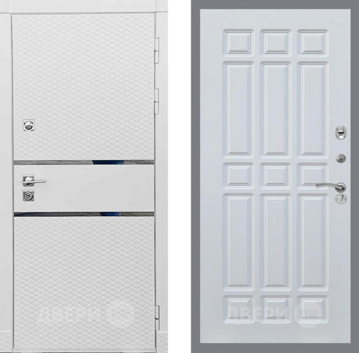Входная металлическая Дверь Рекс (REX) 15 Силк Сноу FL-33 Белый ясень в Подольск