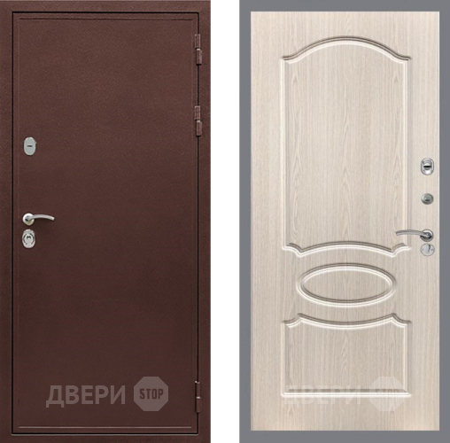 Входная металлическая Дверь Рекс (REX) 5А FL-128 Беленый дуб в Подольск
