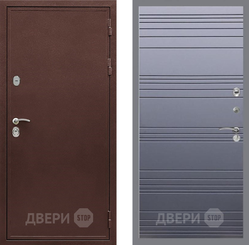Входная металлическая Дверь Рекс (REX) 5А Line Силк титан в Подольск