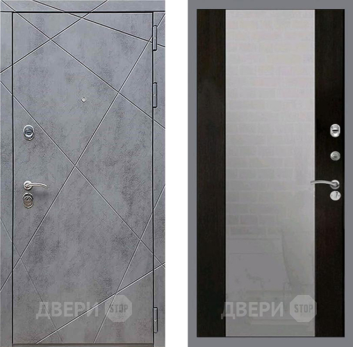 Дверь Рекс (REX) 13 Бетон Темный СБ-16 Зеркало Венге в Подольск