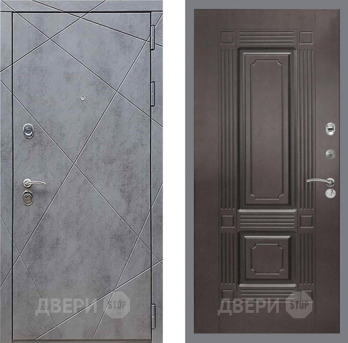 Входная металлическая Дверь Рекс (REX) 13 Бетон Темный FL-2 Венге в Подольск