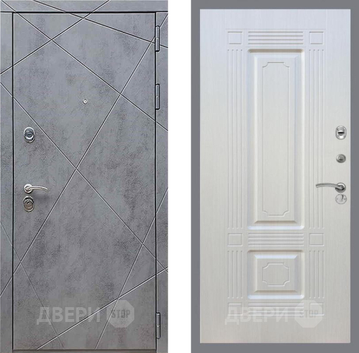 Входная металлическая Дверь Рекс (REX) 13 Бетон Темный FL-2 Лиственница беж в Подольск