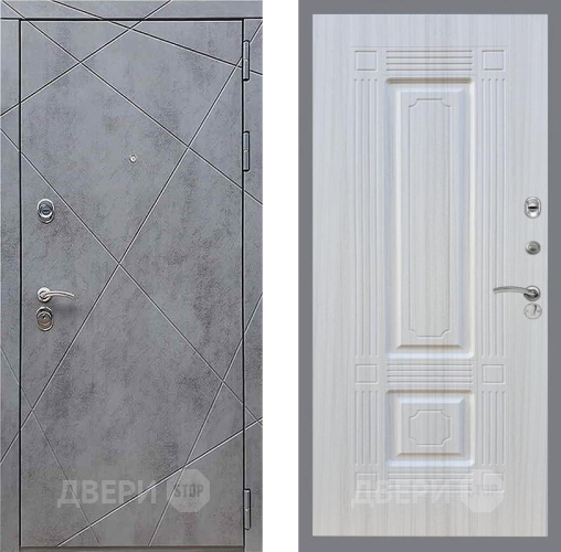 Входная металлическая Дверь Рекс (REX) 13 Бетон Темный FL-2 Сандал белый в Подольск