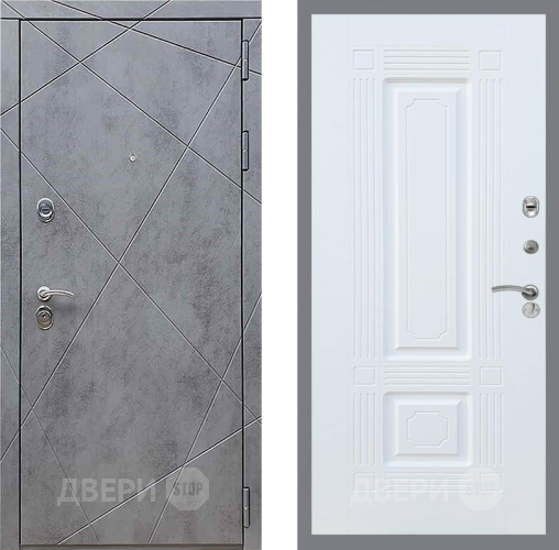 Дверь Рекс (REX) 13 Бетон Темный FL-2 Силк Сноу в Подольск