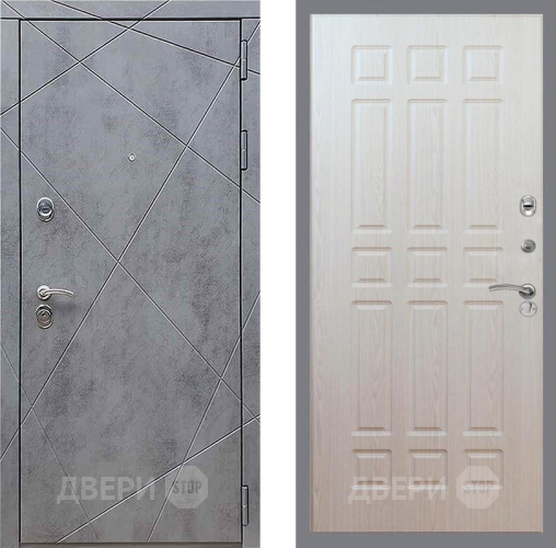 Входная металлическая Дверь Рекс (REX) 13 Бетон Темный FL-33 Беленый дуб в Подольск