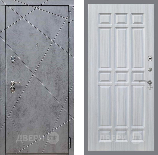 Входная металлическая Дверь Рекс (REX) 13 Бетон Темный FL-33 Сандал белый в Подольск