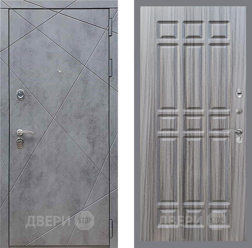 Входная металлическая Дверь Рекс (REX) 13 Бетон Темный FL-33 Сандал грей в Подольск