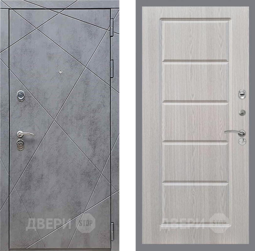 Входная металлическая Дверь Рекс (REX) 13 Бетон Темный FL-39 Беленый дуб в Подольск
