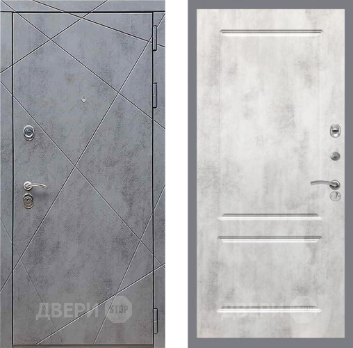 Входная металлическая Дверь Рекс (REX) 13 Бетон Темный FL-117 Бетон светлый в Подольск