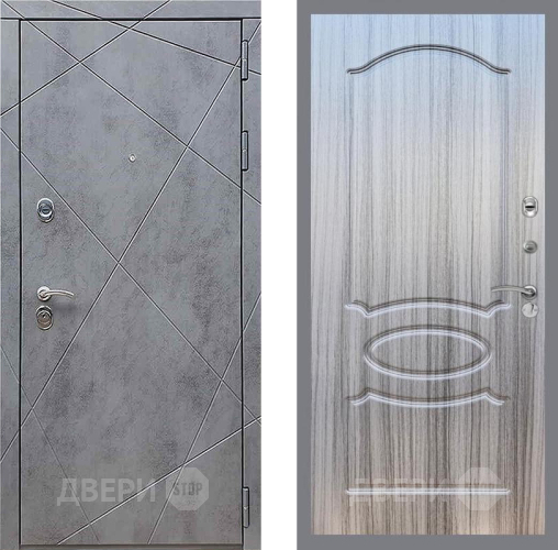 Входная металлическая Дверь Рекс (REX) 13 Бетон Темный FL-128 Сандал грей в Подольск