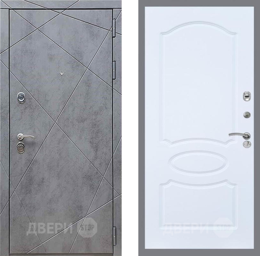 Входная металлическая Дверь Рекс (REX) 13 Бетон Темный FL-128 Силк Сноу в Подольск