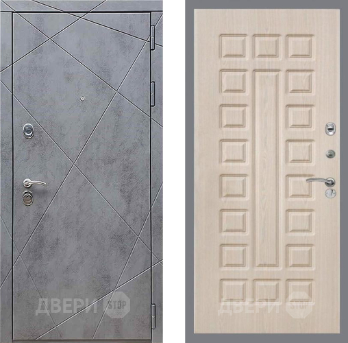 Входная металлическая Дверь Рекс (REX) 13 Бетон Темный FL-183 Беленый дуб в Подольск