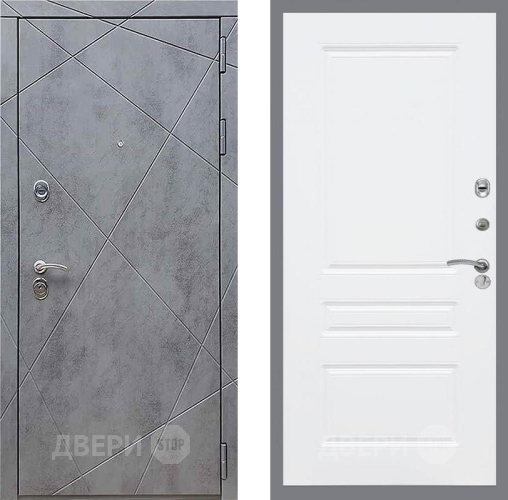Входная металлическая Дверь Рекс (REX) 13 Бетон Темный FL-243 Силк Сноу в Подольск