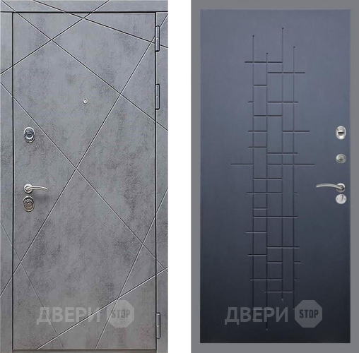 Входная металлическая Дверь Рекс (REX) 13 Бетон Темный FL-289 Ясень черный в Подольск