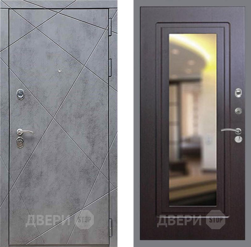 Входная металлическая Дверь Рекс (REX) 13 Бетон Темный FLZ-120 Венге в Подольск