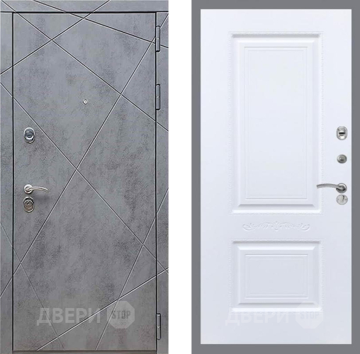 Дверь Рекс (REX) 13 Бетон Темный Смальта Силк Сноу в Подольск
