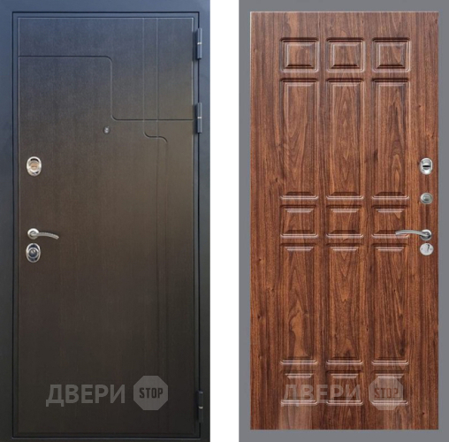 Входная металлическая Дверь Рекс (REX) Премиум-246 FL-33 орех тисненый в Подольск