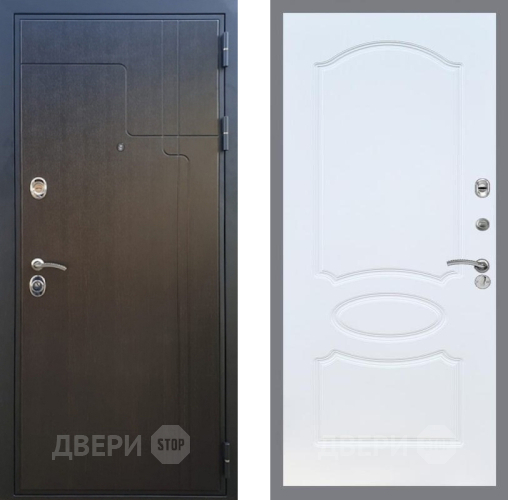 Входная металлическая Дверь Рекс (REX) Премиум-246 FL-128 Белый ясень в Подольск