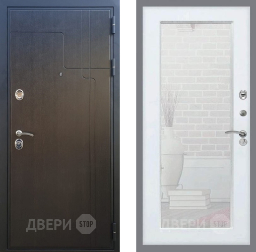 Дверь Рекс (REX) Премиум-246 Зеркало Пастораль Белый ясень в Подольск