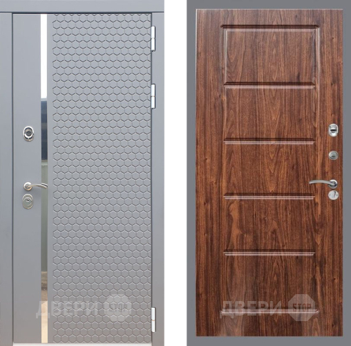 Входная металлическая Дверь Рекс (REX) 24 FL-39 орех тисненый в Подольск