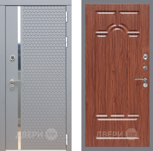 Входная металлическая Дверь Рекс (REX) 24 FL-58 орех тисненый в Подольск